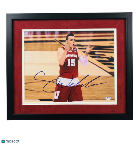 Sam Dekker Wisconsin Badgers Signed Basketball 11x14 Custom Framed Photo PSA