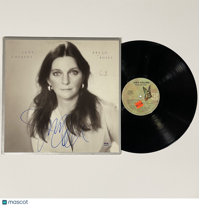 Judy Collins Signed Bread & Roses Album PSA Autographed