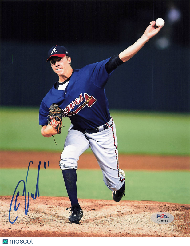 Carson Sands Atlanta Braves Signed 8x10 Photo PSA