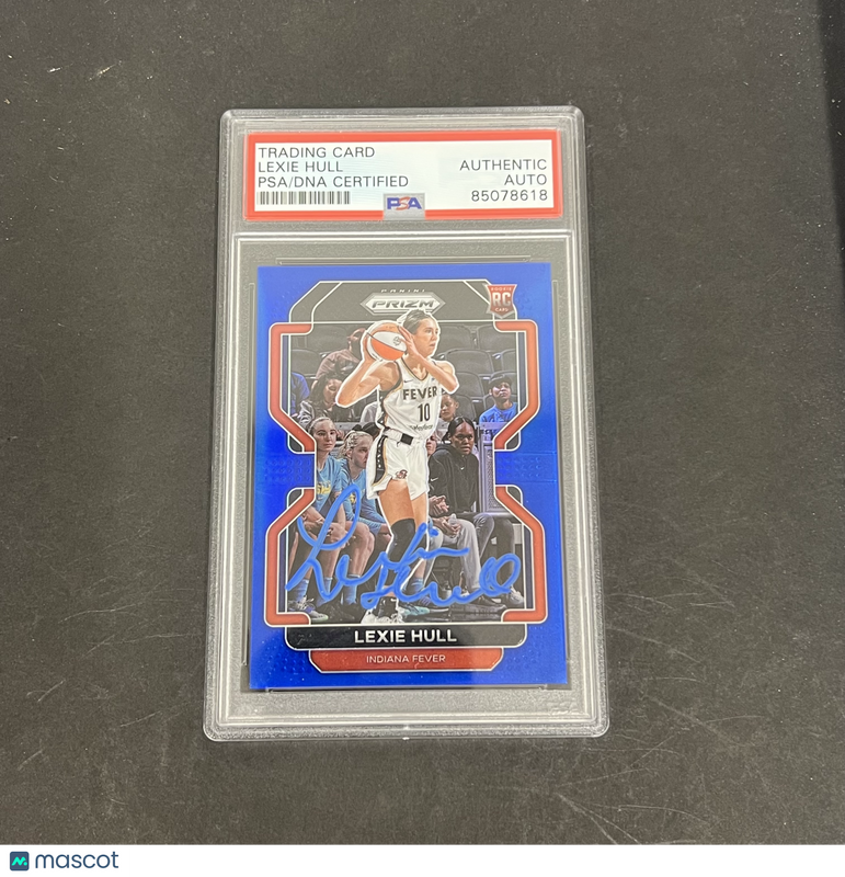 2022 Panini WNBA Blue Prizm Basketball#186 47/149 Lexie Hull Signed Card PSA RC