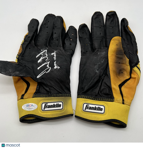 Jack Suwinski Signed Pittsburgh Pirates Batting Gloves PSA