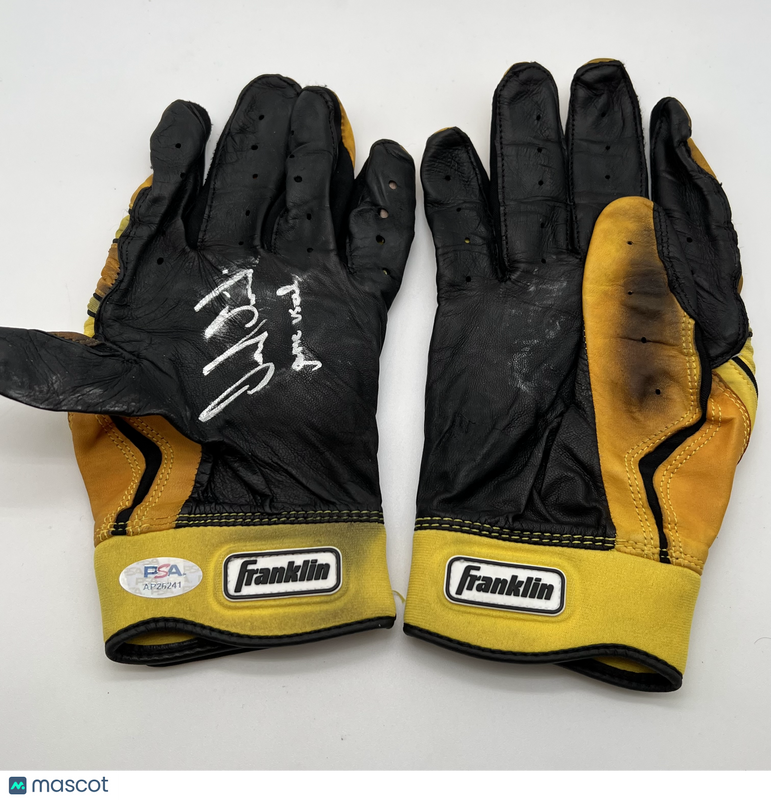 Jack Suwinski Signed Pittsburgh Pirates Batting Gloves PSA