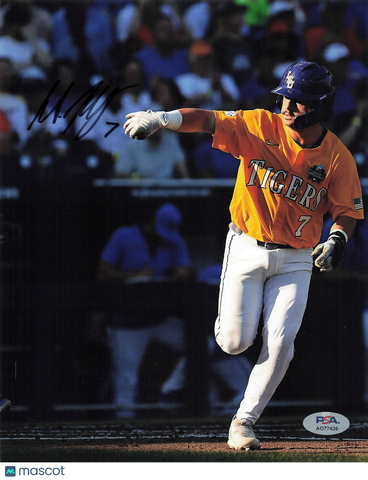 Alex Milazzo LSU Tigers Signed 8x10 Photo PSA