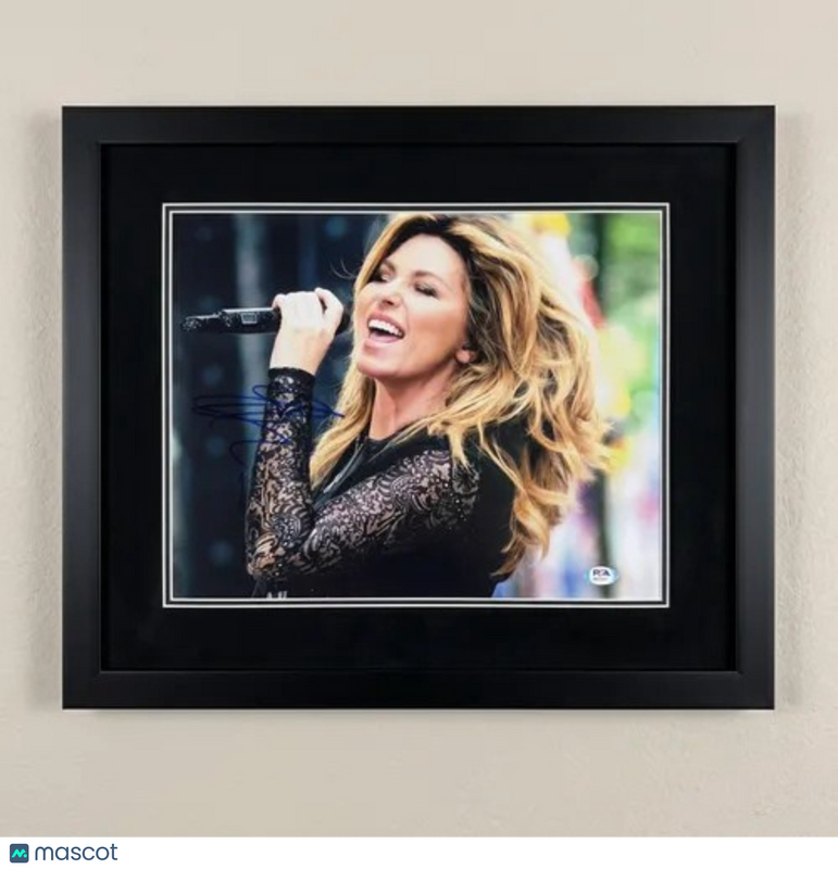 Shania Twain signed 11x14 Custom Framed photo PSA/DNA Autographed