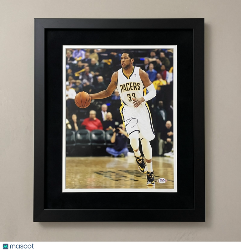 Danny Granger Indiana Pacers Signed Basketball 11x14 Custom Framed Photo PSA