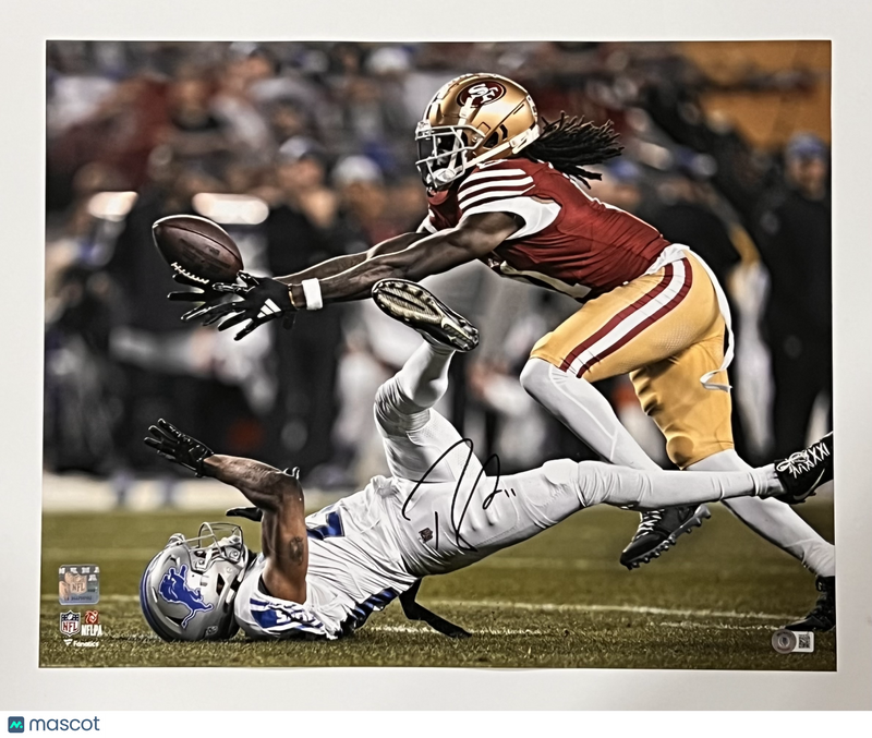 Brandon Aiyuk Signed San Francisco 49ers Football 16x20 Photo BAS Autographed