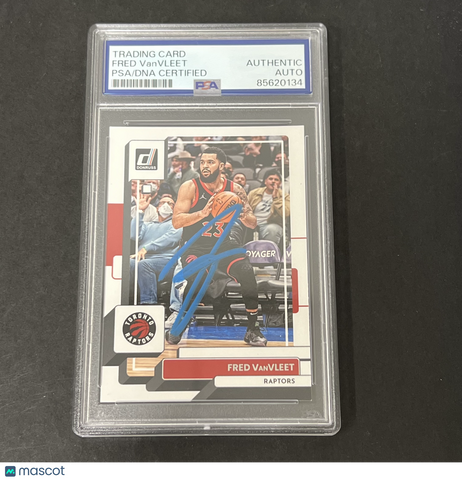2022-23 Panini Donruss #24 Fred VanVleet signed card PSA Auto Raptors