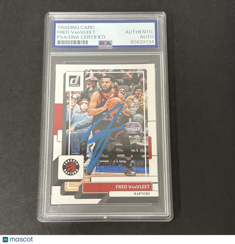 2022-23 Panini Donruss #24 Fred VanVleet signed card PSA Auto Raptors