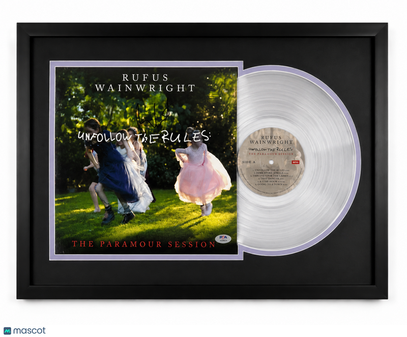 Rufus Wainwright Signed Unfollow the Rules Custom Framed Vinyl Album PSA