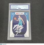 LaMelo Ball 2020-21 Panini NBA Hoops#223 Signed Card PSA Autographed