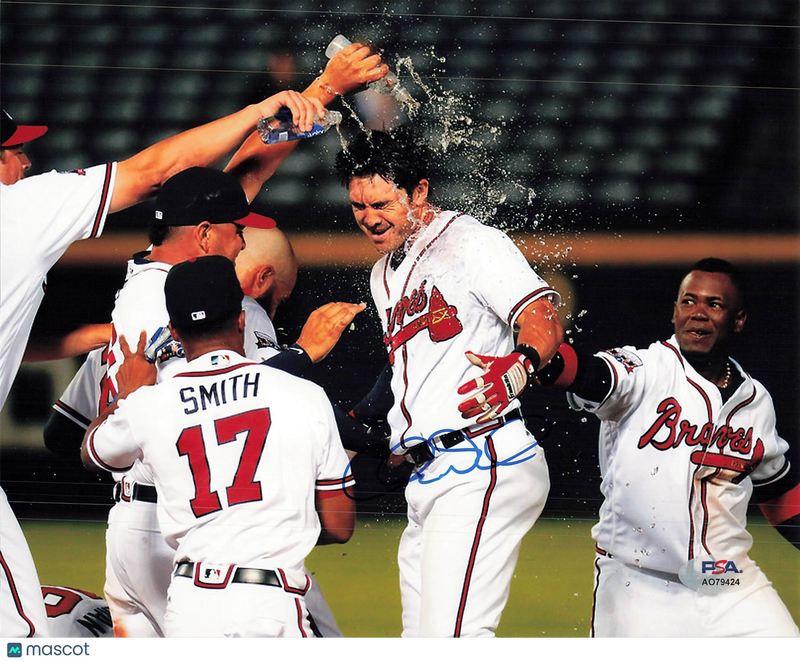 Chase d’Arnaud Atlanta Braves Signed 8x10 Photo PSA