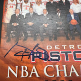 2004 Detroit Pistons Multi-Signed NBA Championship Cereal Box PSA