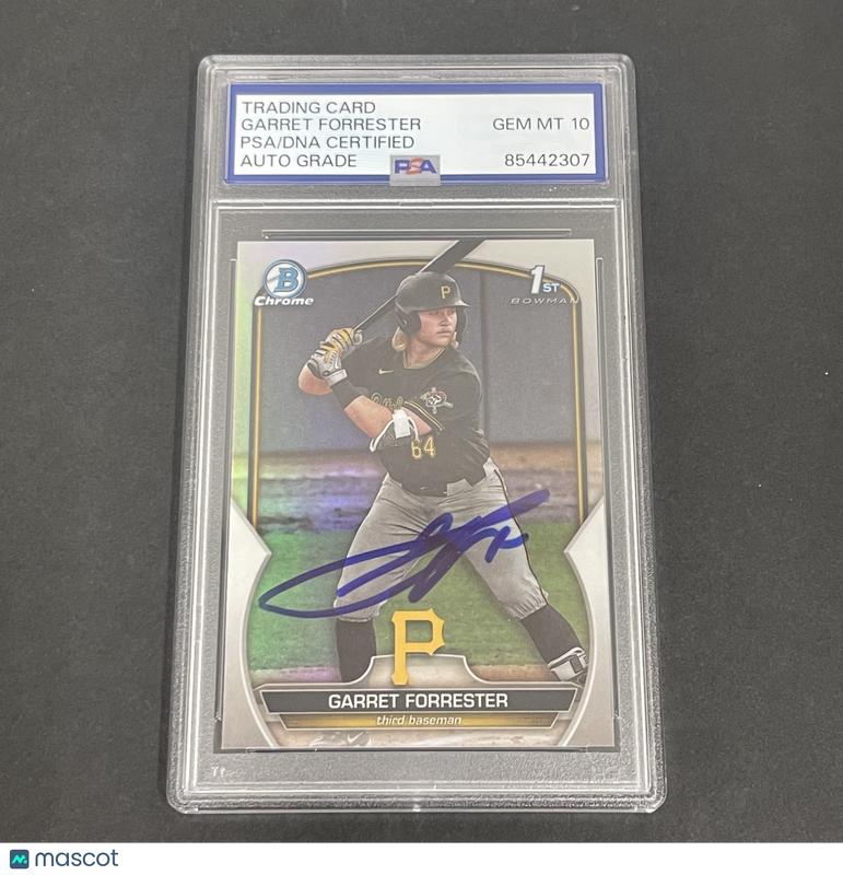 2023 Bowman Draft Chrome #BDC-197 Garret Forrester signed card PSA Auto 10