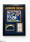 Junior Seau Signed San Diego Chargers Football Photo Autographed 16x22