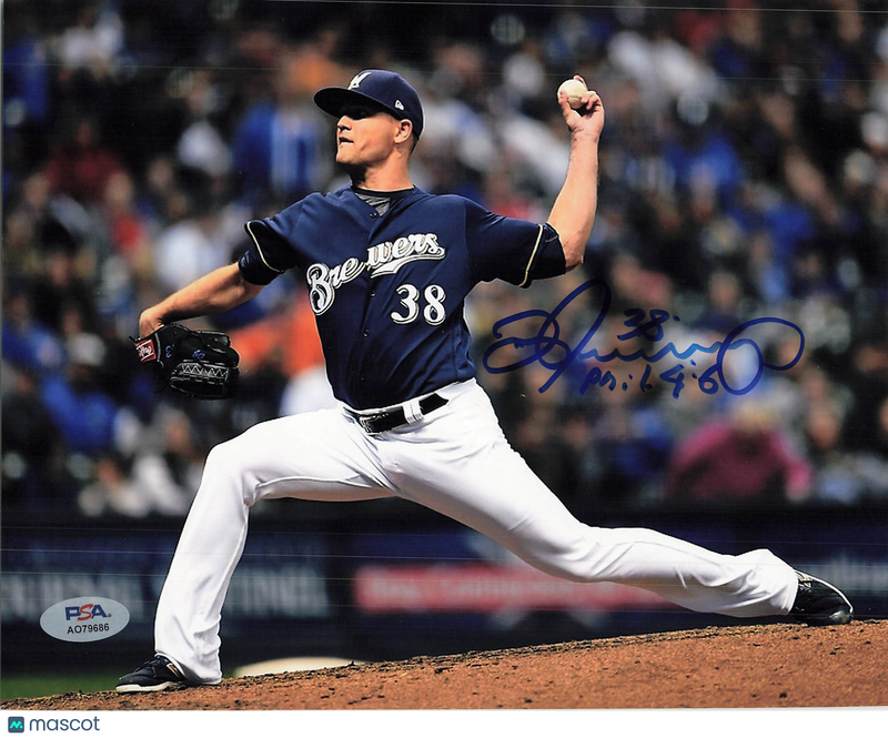 Dan Jennings Milwaukee Brewers Signed 8x10 Photo PSA