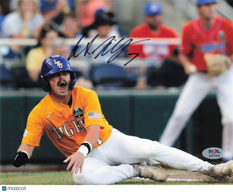 Alex Milazzo LSU Tigers Signed 8x10 Photo PSA