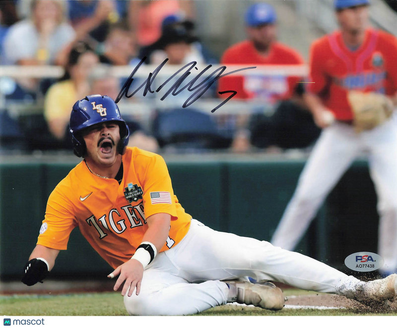 Alex Milazzo LSU Tigers Signed 8x10 Photo PSA