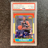 1986 Fleer #92 Alvin Robertson Signed Card AUTO PSA Slabbed Spurs