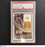 2015-16 Contenders Draft Picks #27 Derrick Favors Signed Card AUTO PSA Slabbed G