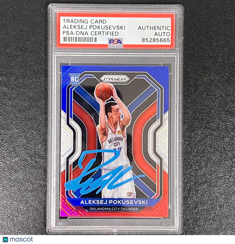 2020-21 Panini Prizm #264 Aleksej Pokusevski Signed Card AUTO PSA Slabbed RC Thu