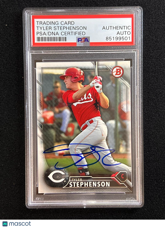 2016 Topps Bowman Briefing #BP66 Tyler Stephenson Signed Card AUTO PSA Slabbed R