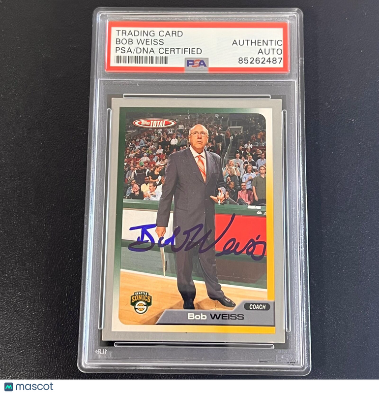 2006 Topps #413 Bob Weiss Signed Card PSA Slabbed Sonics