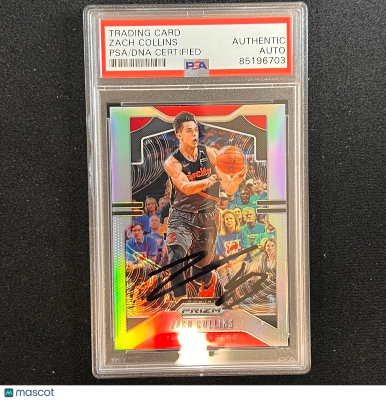 2019-20 Panini Prizm #116 ZACH COLLINS Signed Card AUTO PSA Slabbed Blazers