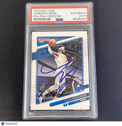 2021-22 Panini Donruss #163 Terrence Ross Signed Card AUTO PSA Slabbed Magic