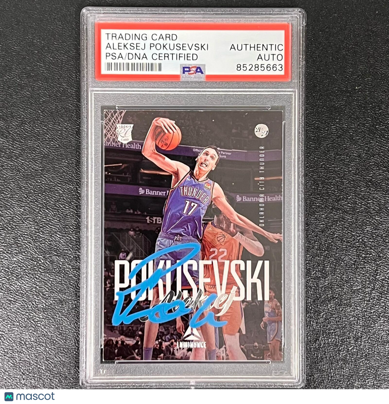 2020-21 Panini Chronicles Luminance #151 Aleksej Pokusevski Signed Card AUTO PSA