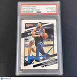 2021-22 NBA Hoops #58 Malik Beasley Signed Card AUTO PSA/DNA Slabbed