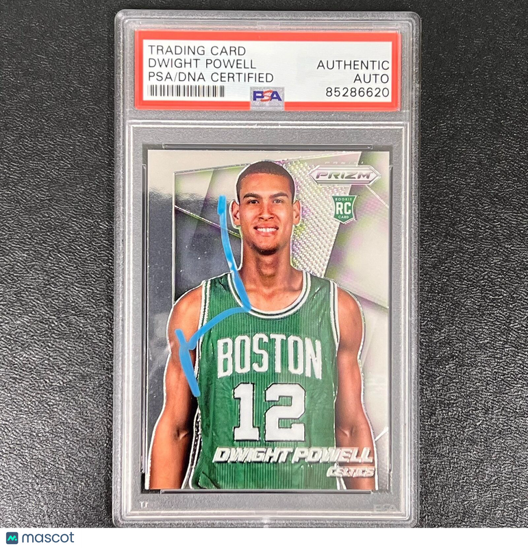 2014-15 Panini Prizm #286 Dwight Powell Signed Card AUTO PSA Slabbed Celtics