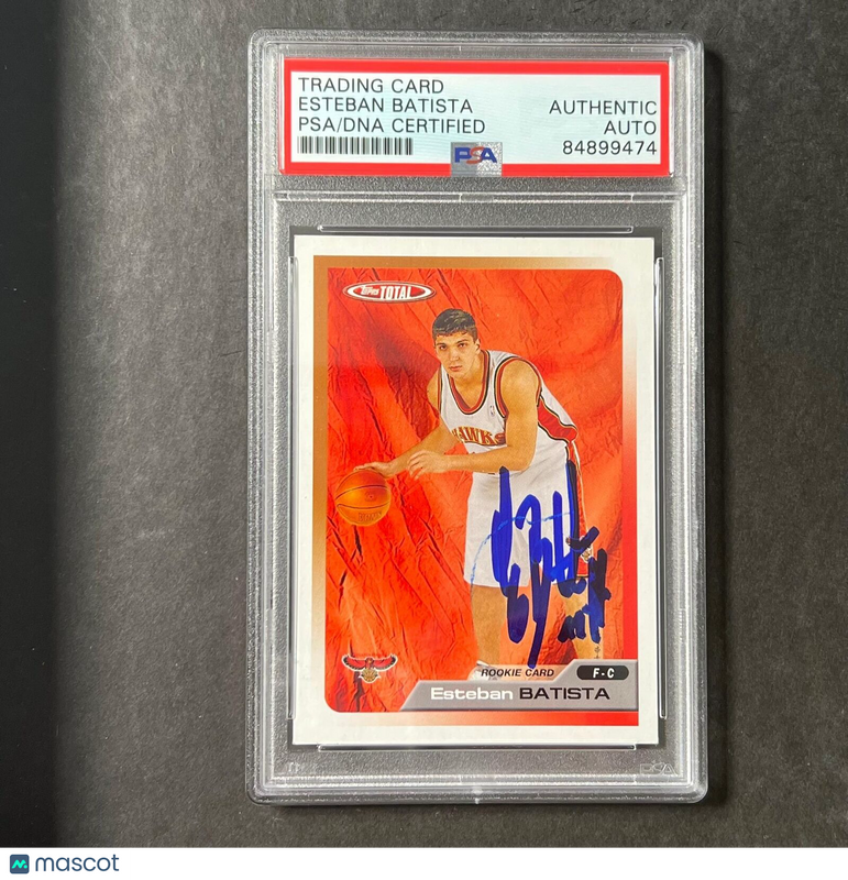 2006 Topps #326 Esteban Batista Signed Card PSA Slabbed Hawks
