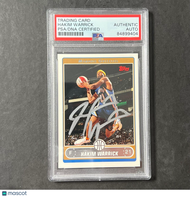 2006-07 Topps #92 Hakim Warrick Signed Card AUTO PSA Slabbed Grizzlies
