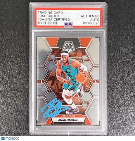 2022-23 Panini Mosaic #180 Josh Okogie Signed Card AUTO PSA Slabbed Suns