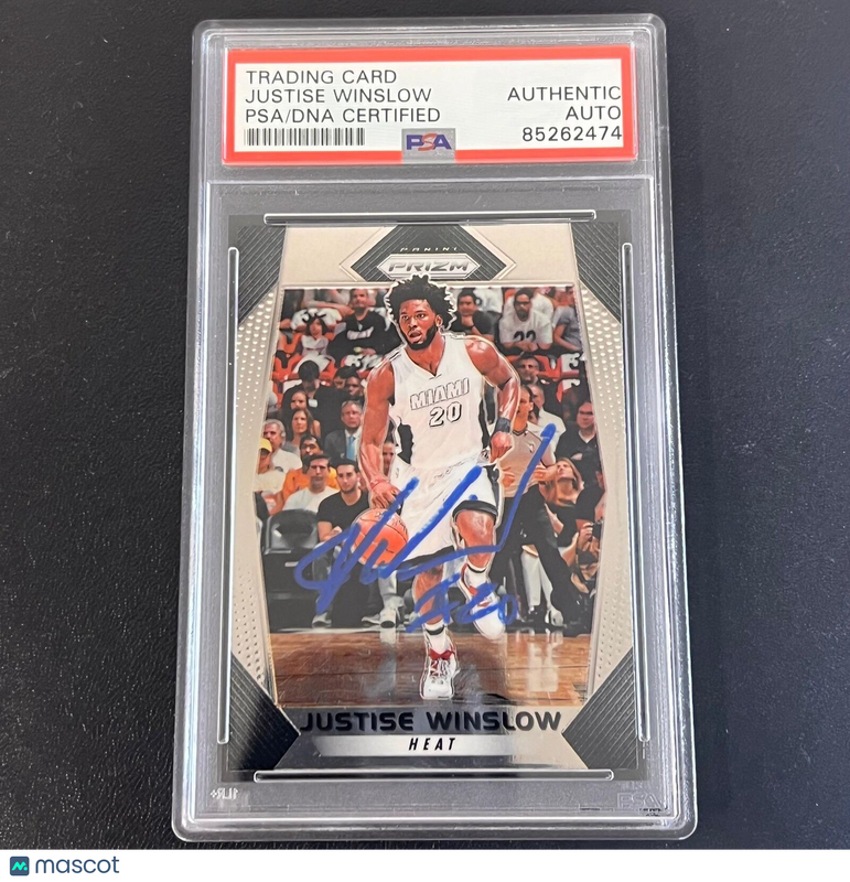2017-18 Panini Prizm Basketball #57 Justise Winslow Signed Card AUTO PSA/DNA Sla