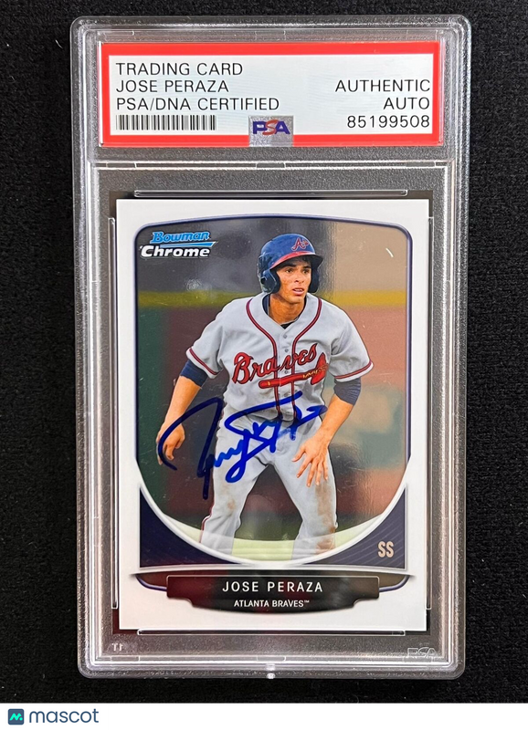 2013 Topps Bowman #BCP36 Jose Peraza Signed Card PSA Slabbed Auto Braves