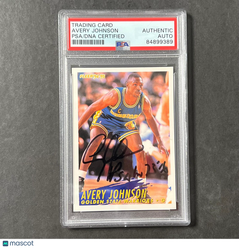 1994 Fleer #74 Avery Johnson Signed Card AUTO PSA Slabbed Warriors
