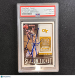 2015-16 Contenders Draft Picks #27 Derrick Favors Signed Card AUTO PSA Slabbed G