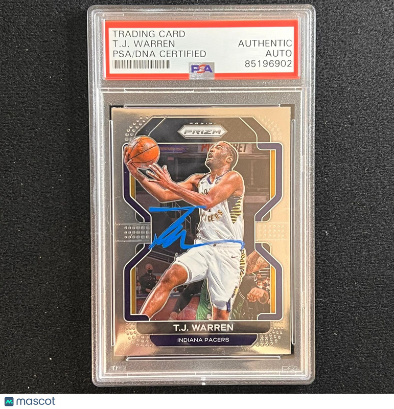 2021-22 Panini Prizm #90 TJ WARREN Signed card AUTO PSA Slabbed Pacers