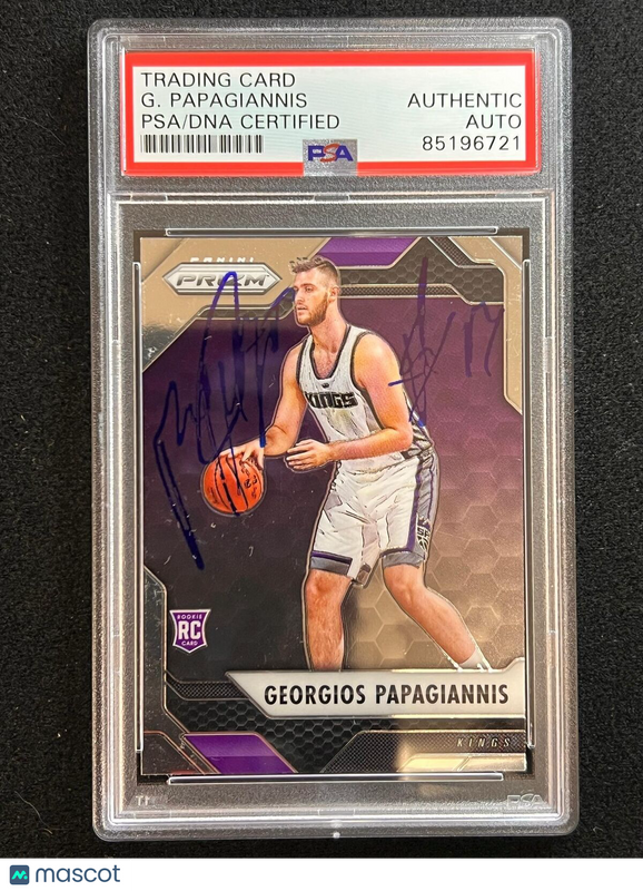 2016-17 Panini Prizm #113 Georgios Papagiannis Signed Card AUTO PSA Slabbed RC K