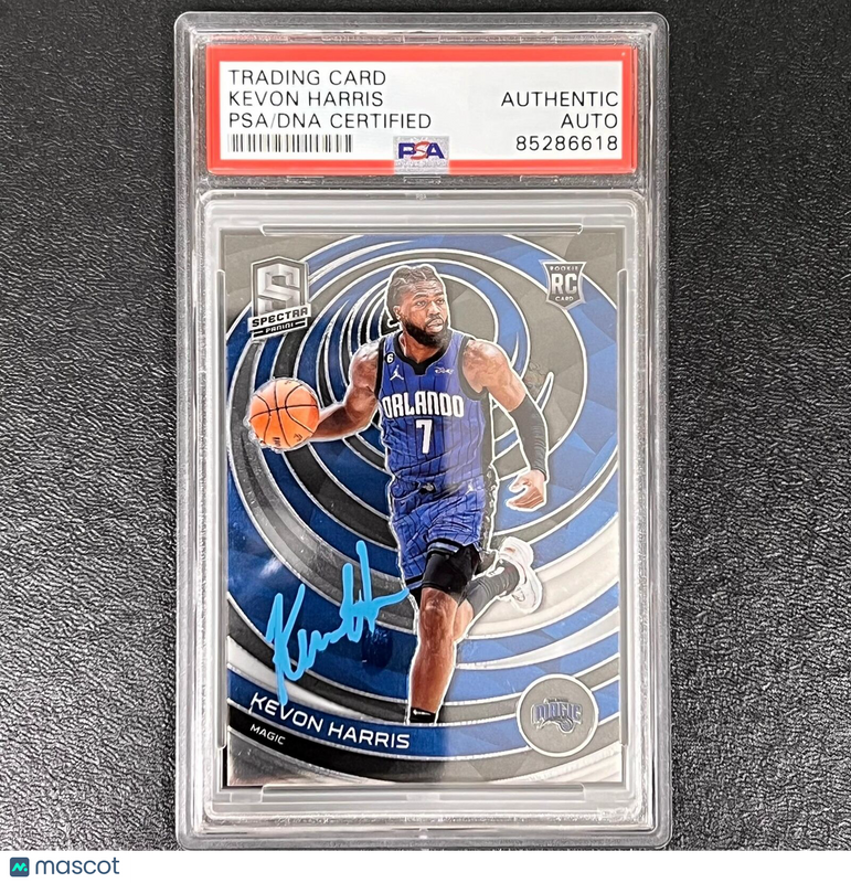 2022-23 Panini Spectra #155 Kevon Harris Signed Card AUTO PSA Slabbed RC Magic