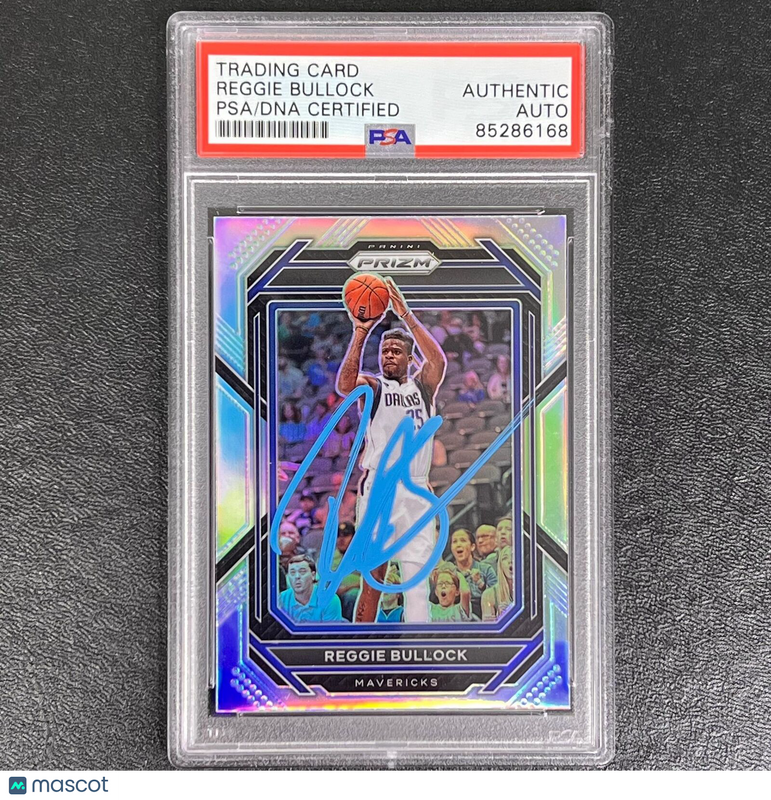 2022-23 Panini Prizm #179 Reggie Bullock Signed Card AUTO PSA Slabbed Mavericks