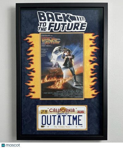Christopher Lloyd Signed Custom Framed License Plate JSA Auto Back to the Future