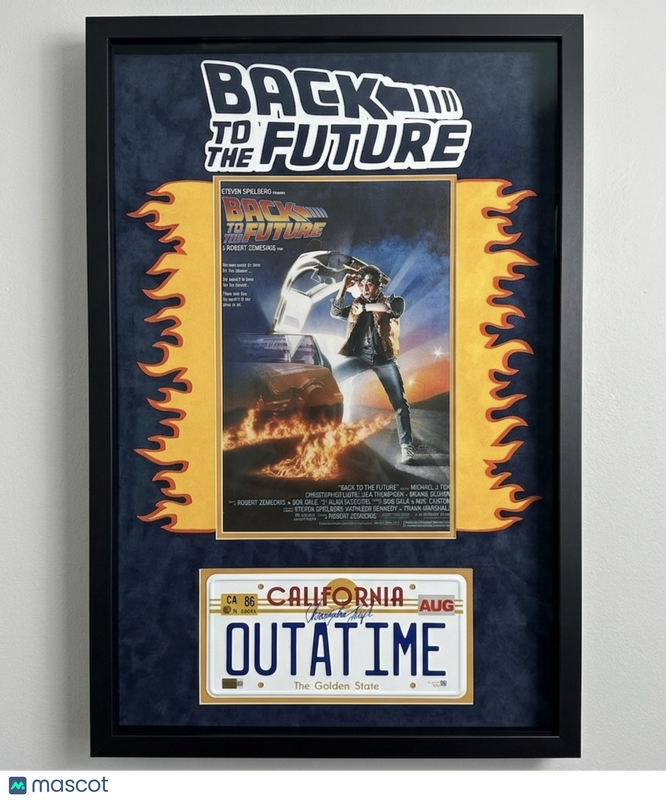 Christopher Lloyd Signed Custom Framed License Plate JSA Auto Back to the Future