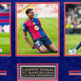 Lamine Yamal Signed FC Barcelona 3-Photo Custom Display Frame