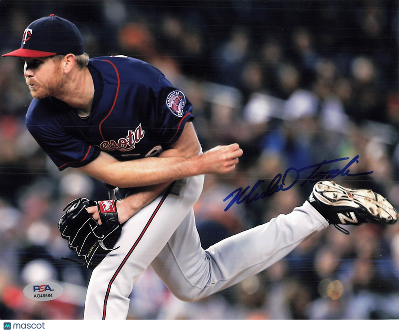 Mike Tomlin Minnesota Twins Signed 8x10 Photo PSA