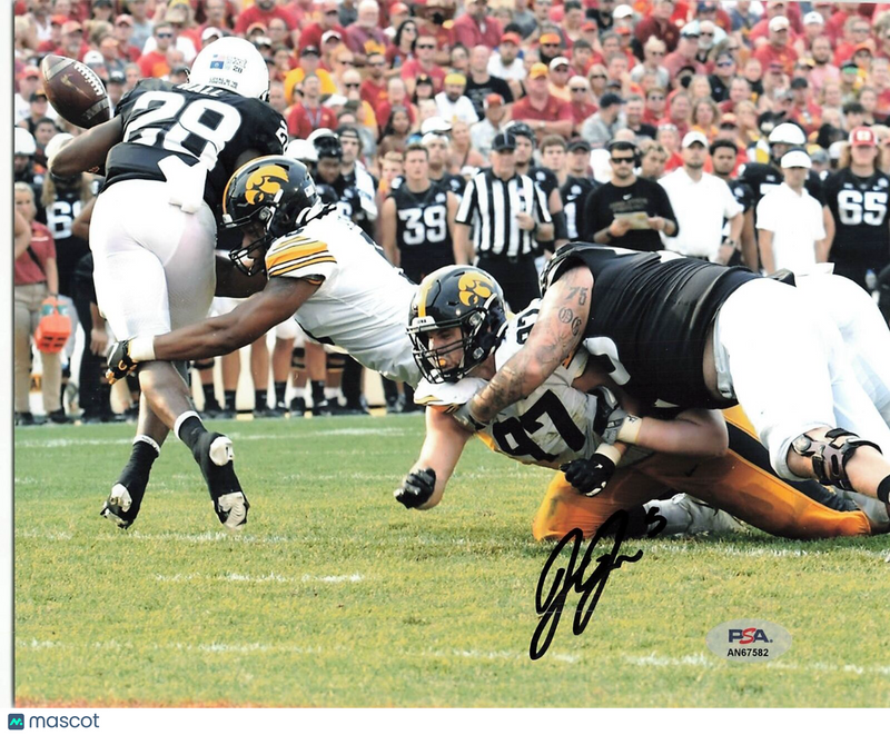 Jestin Jacobs signed 8x10 photo PSA/DNA Autographed Iowa Football