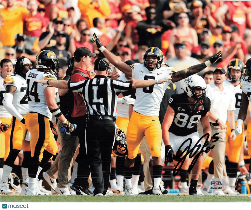 Jestin Jacobs signed 8x10 photo PSA/DNA Autographed Iowa Football