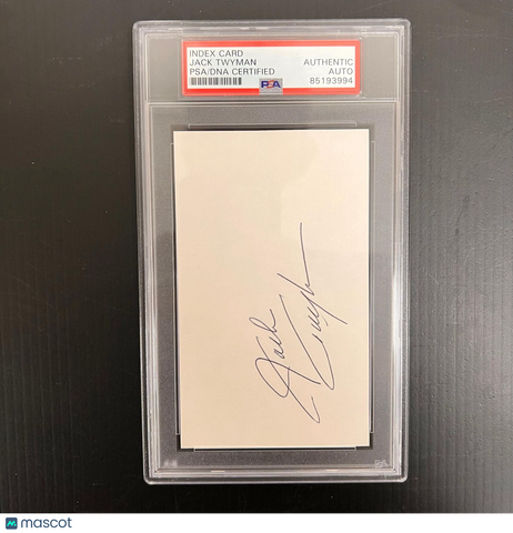 Jack Twyman signed Index Card PSA/DNA slabbed AUTO NBA