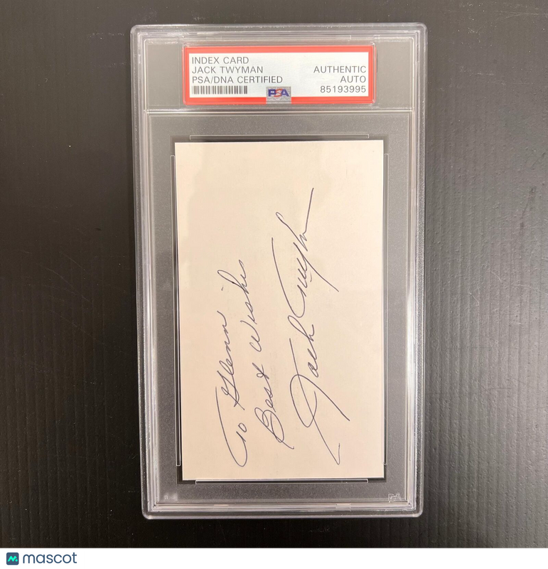 Jack Twyman signed Index Card PSA/DNA slabbed AUTO NBA